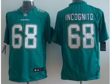 2013 NEW NFL Miami Dolphins 68 Richie Incognito Green Jerseys(Elite)