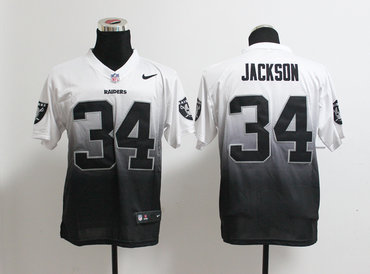 2013 NFL New  oakland raiders #34 bo jackson Drift Fashion II Elite Jerseys