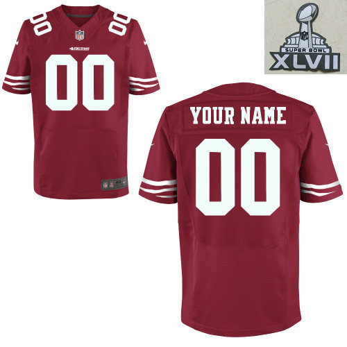 2013 Super Bowl XLVII NEW Men's NFL San Francisco 49ers Customized White Jerseys(Elite)
