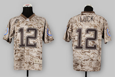 2013 new camo nfl Indianapolis Colts #12 Andrew Luck US.Mccuu Elite Jerseys