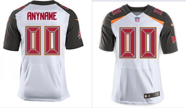 2014 Men Tampa Bay Buccaneers Customized Elite White customized Jerseys