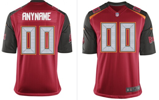 2014 Men Tampa Bay Buccaneers Customized Game Red Jerseys