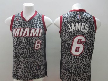 2014 NBA Women miami heat #6 james Leopard grain fashion jerserys