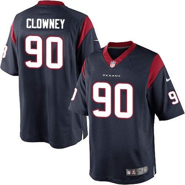 2014 NFL Draft Houston Texans #90 Jadeveon Clowney Navy Blue Team Color NFL Limited Jersey