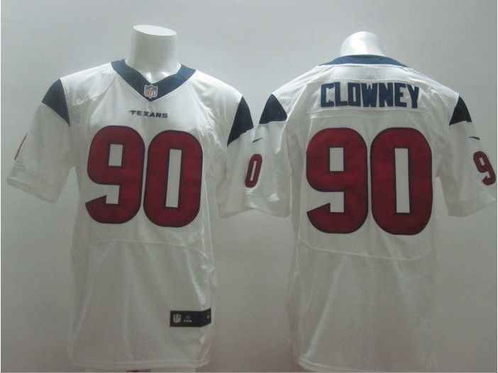 2014 NFL Draft Houston Texans #90 Jadeveon Clowney White NFL Elite Jersey