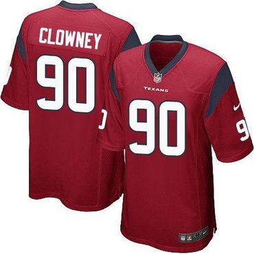 2014 NFL Draft Houston Texans #90 Jadeveon Clowney Red NFL Game Jersey