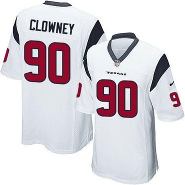 2014 NFL Draft Houston Texans #90 Jadeveon Clowney White NFL Game Jersey