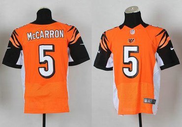 2014 NFL Draft New Cincinnati Bengals #5 AJ MCCarron Orange Elite Jersey