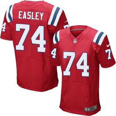2014 NFL Draft New England Patriots #74 Dominique Easley red Elite Jersey
