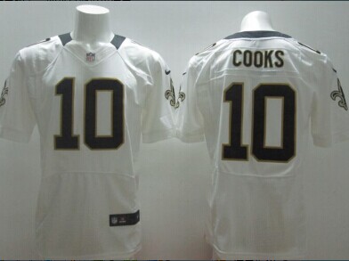 2014 NFL Draft New Orleans Saints #10 Cooks White Elite Jerseys