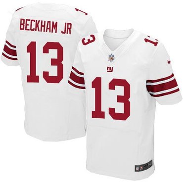 2014 NFL Draft New York Giants #13 Odell Beckham Jr. white Elite jersey