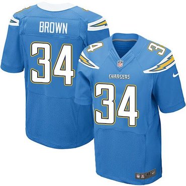 2014 NFL Draft San Diego Chargers #34 Donald Brown Electric Blue New Elite Jersey
