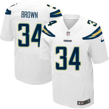 2014 NFL Draft San Diego Chargers #34 Donald Brown White New Elite Jersey