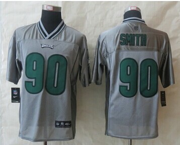 2014 New Philadelphia Eagles #90 Marcus Smith Grey Vapor Elite Jerseys