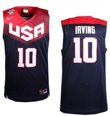 2014 Team USA #10 Kyrie Irving Dark Blue Stitched NBA Jersey