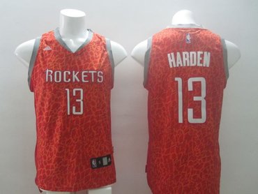 2014 Women NBA Houston Rockets 13 HARDEN Leopard grain fashion jerseys