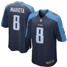 2015 Draft 2nd Overall Pick Titans #8 Marcus Mariota Game Navy Jersey