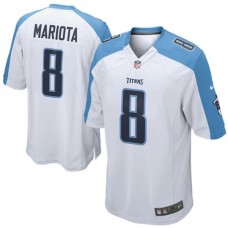 2015 Draft 2nd Overall Pick Titans #8 Marcus Mariota Game White Jersey