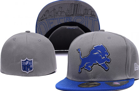2015 NFL Lions fitted hat Gray