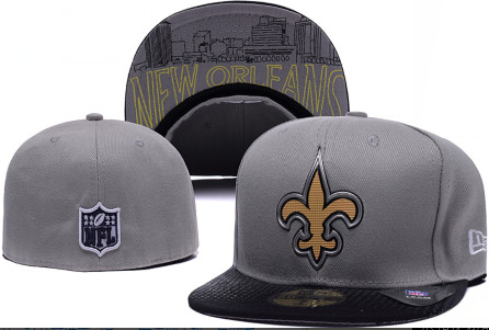 2015 NFL Saints fitted hat Gray