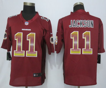 2015 New New Washington Red Skins #11 DeSean Jackson Red Strobe Limited Jersey