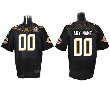 Nike NFL Chicago Bears 2016 PRO BOWL Black Men's Stitched Elite Customized Jersey