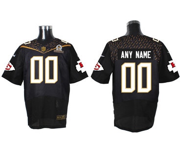 Nike NFL Kansas City Chiefs 2016 PRO BOWL Black Men's Stitched Elite Customized Jersey