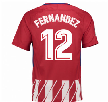 2017-18 Atletico Madrid Augusto Fernandez 12 Home Football Shirt