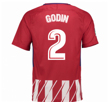 2017-18 Atletico Madrid Diego Godin 2 Home Football Shirt