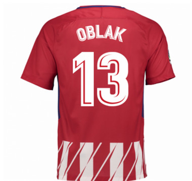 2017-18 Atletico Madrid Jan Oblak 13 Home Football Shirt