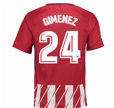 2017-18 Atletico Madrid Jose Gimenez 24 Home Football Shirt