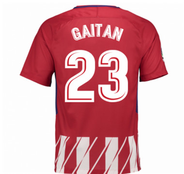2017-18 Atletico Madrid Nicolas Gaitan 23 Home Football Shirt