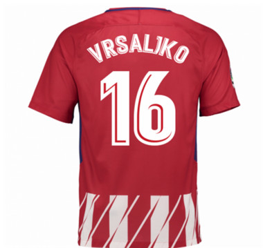 2017-18 Atletico Madrid Sime Vrsaljko 16 Home Football Shirt
