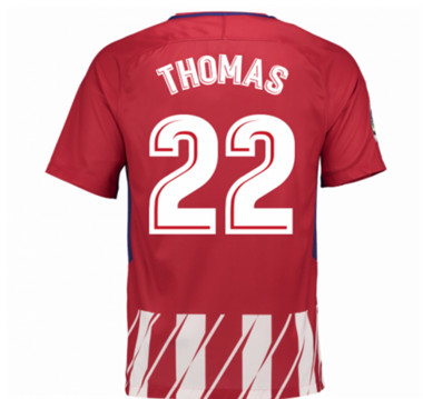 2017-18 Atletico Madrid Thomas Partey 22 Home Football Shirt