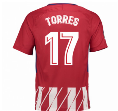 2017-18 Atletico Madrid Torres 17 Home Football Shirt