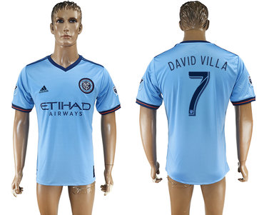 2017-18 New York City FC 7 DAVID VILLA Home Thailand Soccer Jersey