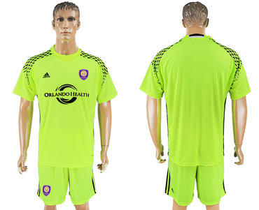 2017-18 Orlando City Fluorescent Green Goalkeeper Soccer Jersey