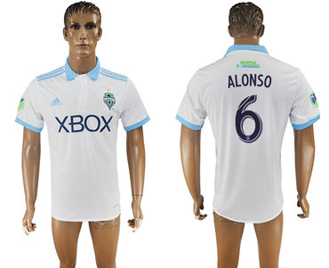 2017-18 Seattle Sounders 6 ALONSO Away Thailand Soccer Jersey