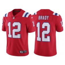 2017 New England Patriots #12 Tom Brady Red Vapor Untouchable Limited Jersey
