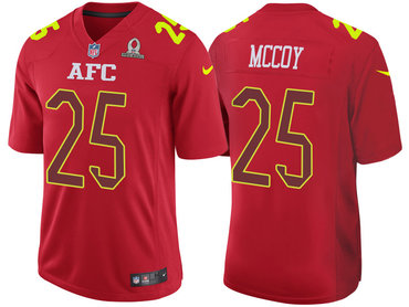 2017 Pro Bowl AFC Buffalo Bills 25 LeSean McCoy Red Game Jersey