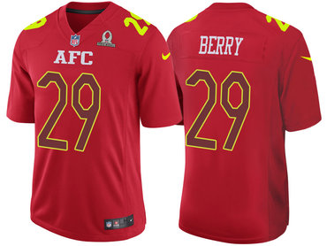 2017 Pro Bowl AFC Kansas City Chiefs 29 Eric Berry Red Game Jersey