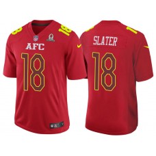 2017 Pro Bowl AFC Matthew Slater Red Game Jersey