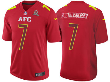 2017 Pro Bowl AFC Pittsburgh Steelers 7 Ben Roethlisberger Red Game Jersey