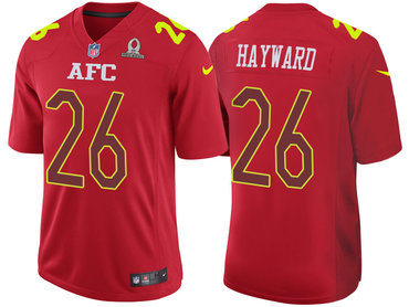 2017 Pro Bowl AFC San Diego Chargers 26 Casey Hayward Red Game Jersey