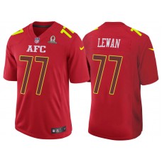 2017 Pro Bowl AFC Taylor Lewan Red Game Jersey