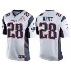 2017 Season Opener Kickoff Patriots James White White Super Bowl LI Champions Patch Jersey