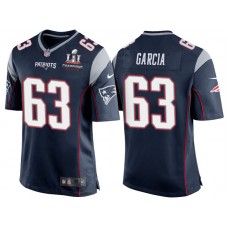 2017 Season Opener Patriots Antonio Garcia Navy Super Bowl LI Champions Patch Kickoff Jersey