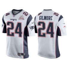 2017 Season Opener Patriots Stephon Gilmore White Super Bowl LI Champions Patch Jersey