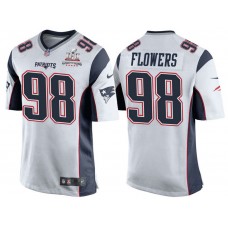 2017 Season Opener Patriots Trey Flowers White Super Bowl LI Champions Patch Jersey