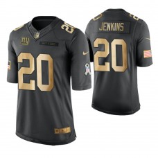 2018 Christmas Giants #20 Janoris Jenkins Anthracite Gold Salute to Service Jersey
